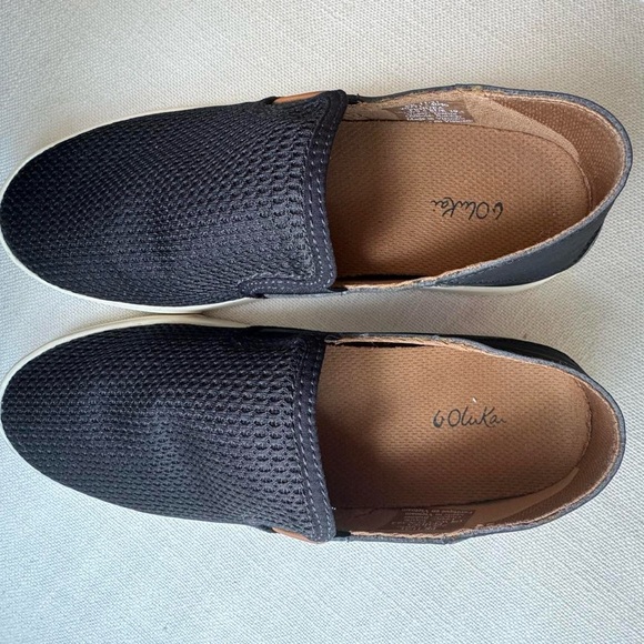 OluKai Pehuea Slip-On Sneakers Black Mesh Women’s 9.5 Comfort Casual - Picture 7 of 8